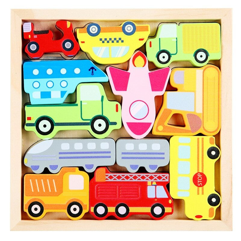 Woods™ - Wie past de vormen in de lijst? - Vormen puzzel (2+1 GRATIS)