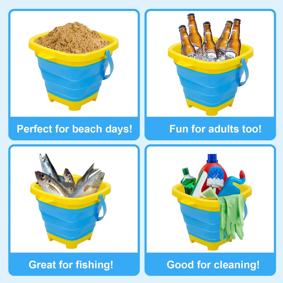 Foldable Bucket™ - Vouwbaar Vakantieplezier - Opvouwbare emmer