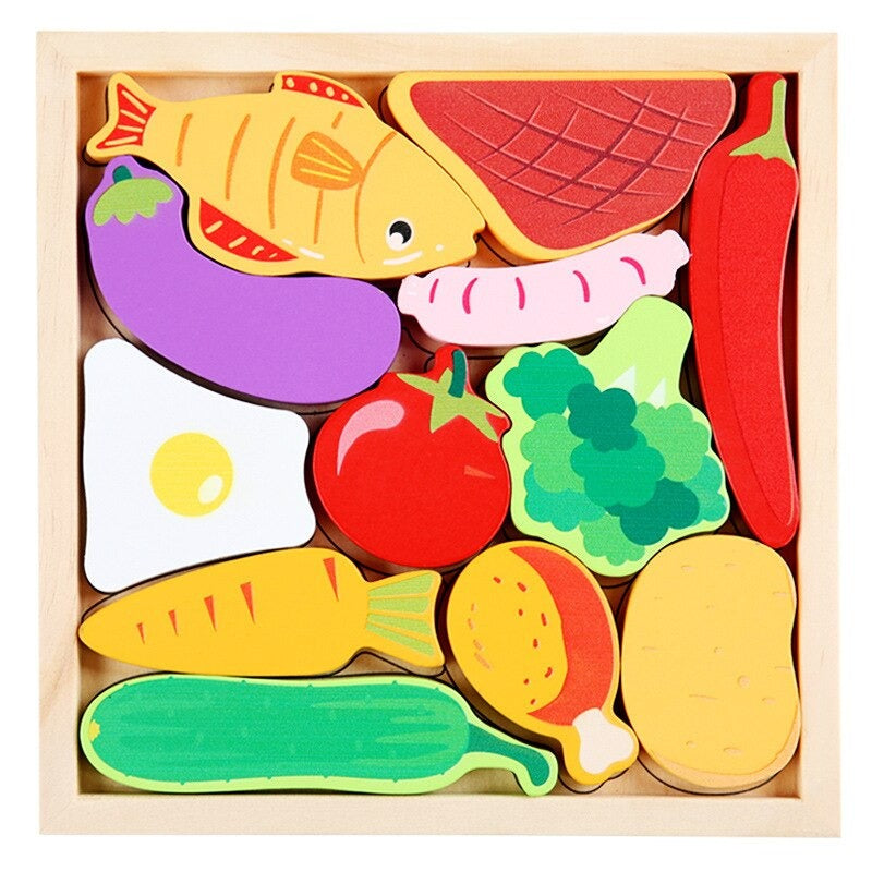 Woods™ - Wie past de vormen in de lijst? - Vormen puzzel (2+1 GRATIS)